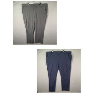 True Classic Mens 44 Chino Pants Lot Slim Fit Golf Gray Blue 2 Pack